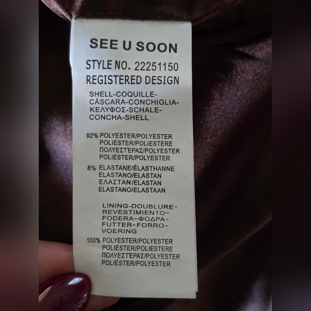NEW See U Soon Brown Corduroy Blazer - Picture 11 of 11